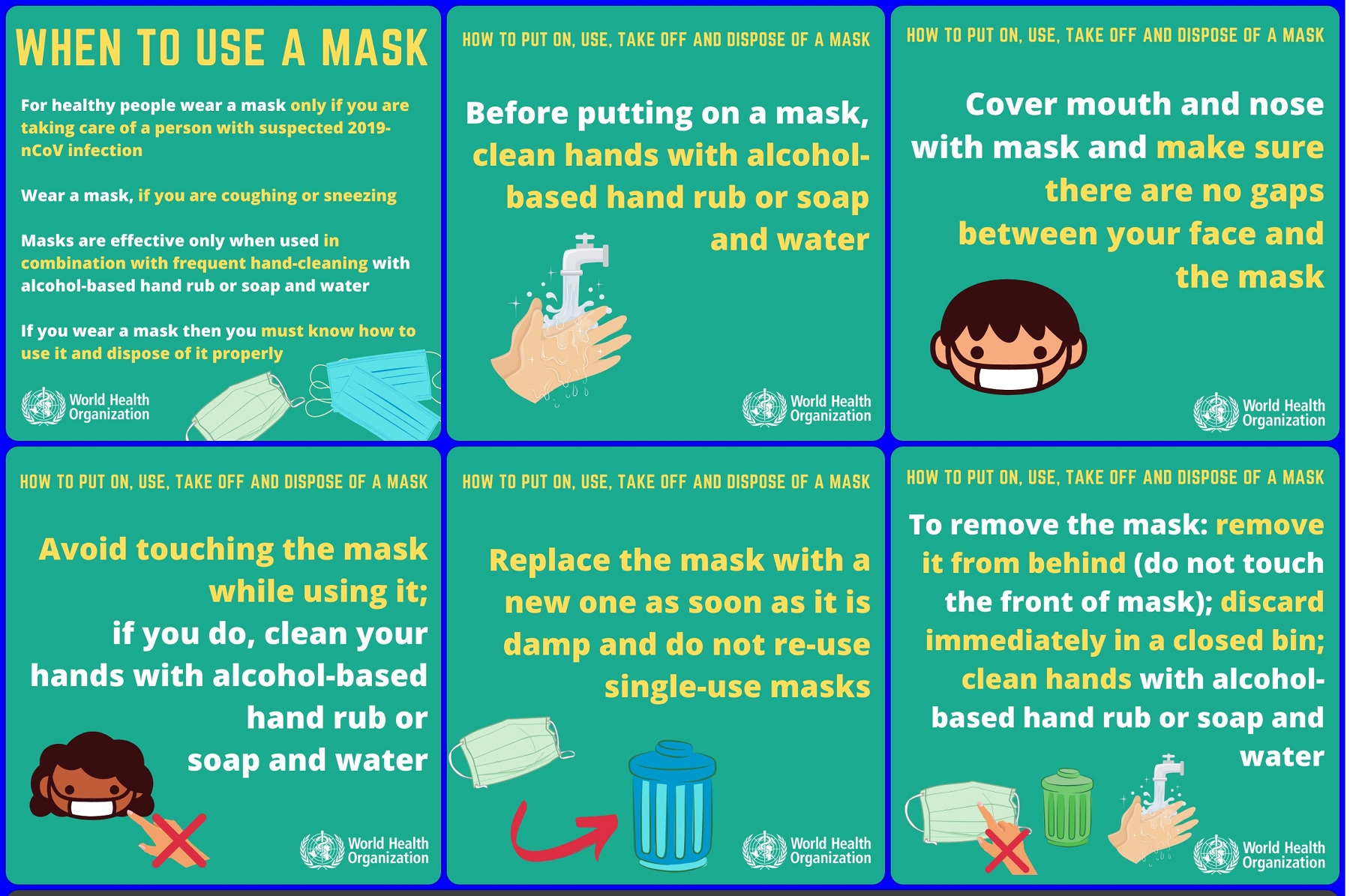 COVID-19: WHO's advice for public - When and how to use masks